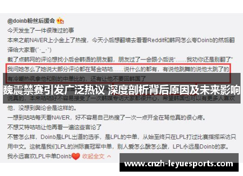 魏震禁赛引发广泛热议 深度剖析背后原因及未来影响